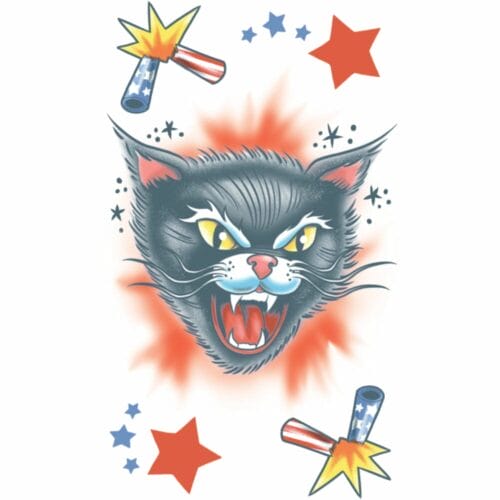 Black Cat Temporary Tattoo