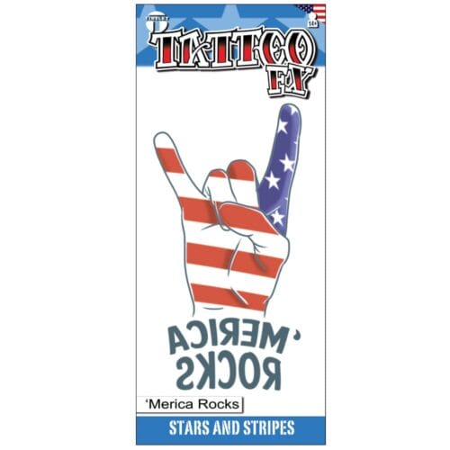 Merica Rocks Temporary Tattoo