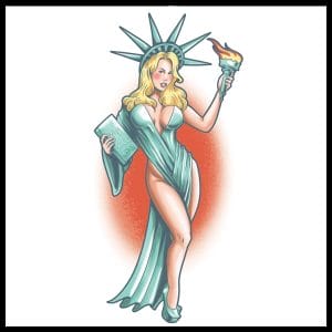 Lady Liberty Temporary Tattoo