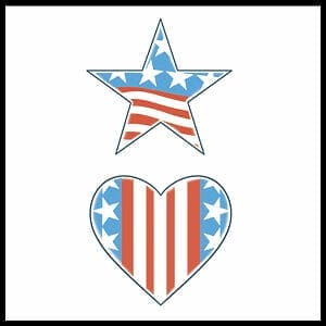 Stars Stripes Temporary Tattoo