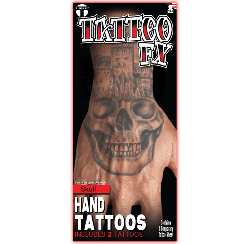 Skull Hand Temporary Tattoo FX
