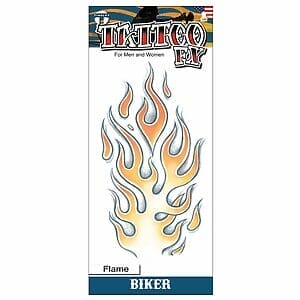Flame - Biker Temporary Tattoo