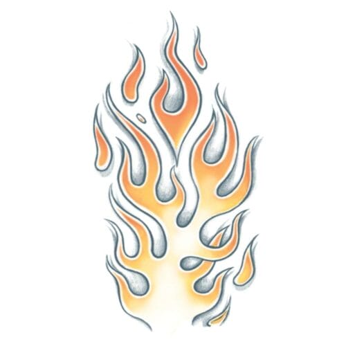 Flame - Biker Temporary Tattoo