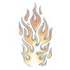 Flame - Biker Temporary Tattoo