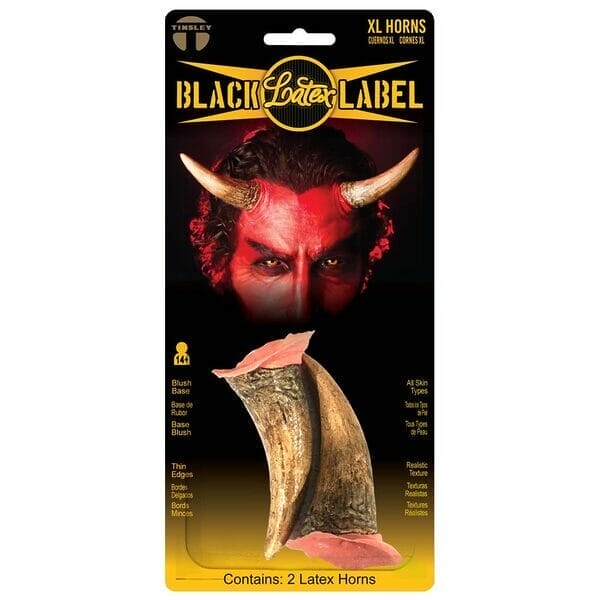 Tinsley Transfers Black Label Latex XL Devil Horns Out of Package