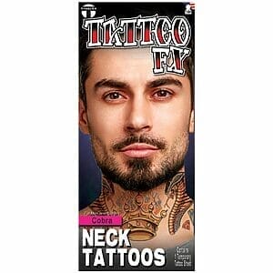 Neck Temporary Tattoo Cobra Package