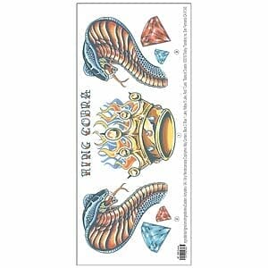 Neck Temporary Tattoo Cobra