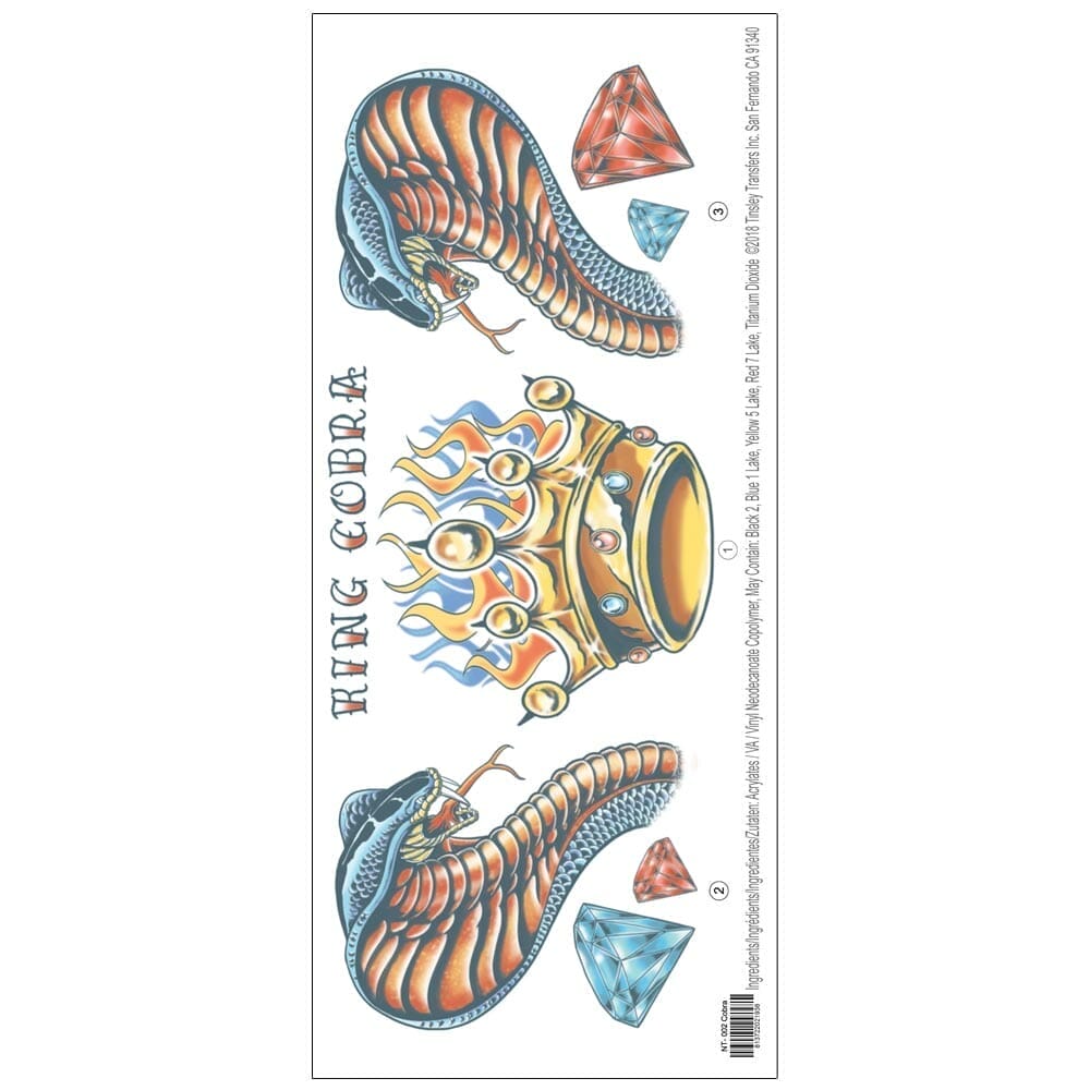 Neck_Tattoo_Cobra_Tattoo Neck Temporary Tattoo Cobra