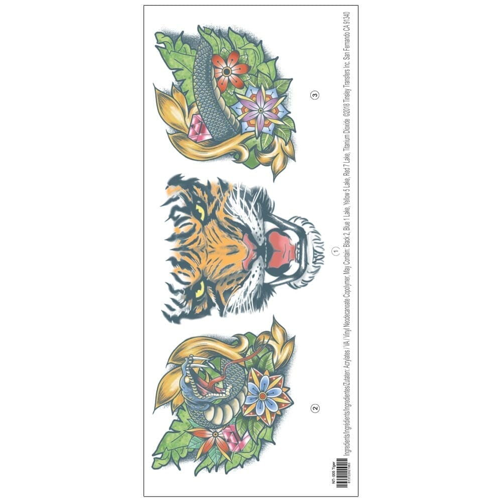 Neck_Tattoo_Tiger_Tattoo Neck Temporary Tattoo Tiger
