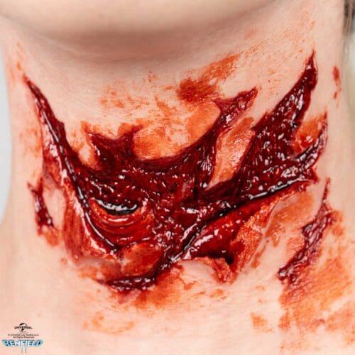 Officially Licensed Universal City Studios Renfield the Movie Dracula Ripped Throat 3D FX Transfers by Tinsley Transfers Lifestyle Image