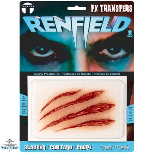 Officially Licensed Universal City Studios Renfield the Movie Dracula Slashed 3D FX Transfers by Tinsley Transfers Package
