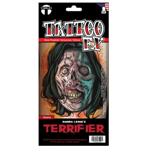 Terrifier Movie - Victoria Portrait Temporary Tattoo
