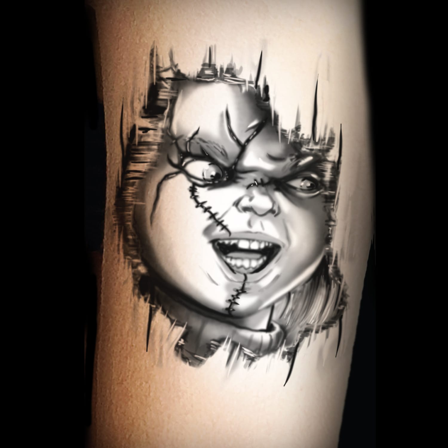 large chucky tattoo
