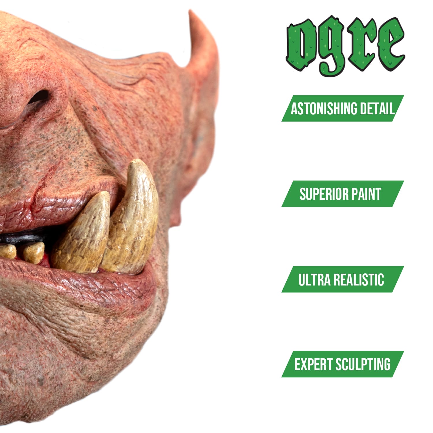 Tinsley Ogre Latex Half Mask Description