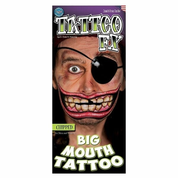 BigMouth Chipped TemporaryTattoos