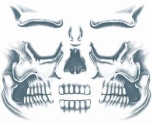 Face SkullFace TemporaryTattoo