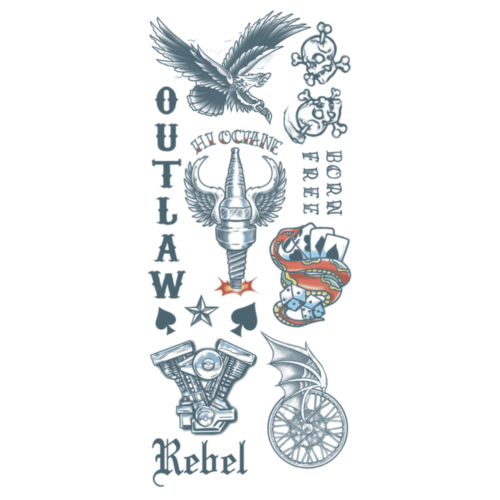 Biker Outlaw TemporaryTattoos