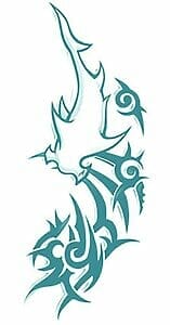 ExtraLarge TribalShark TemporaryTattoo