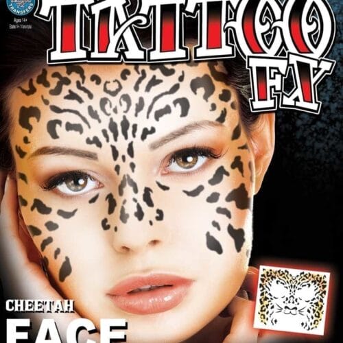 Face Cheetah TemporaryTattoo