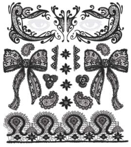 Face Lace TemporaryTattoo