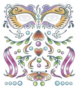 Face Carnivale TemporaryTattoo