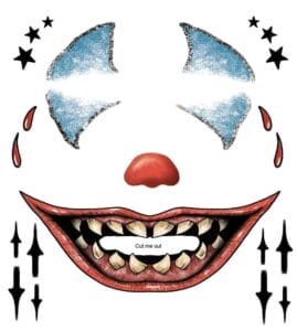 Face Clown TemporaryTattoo