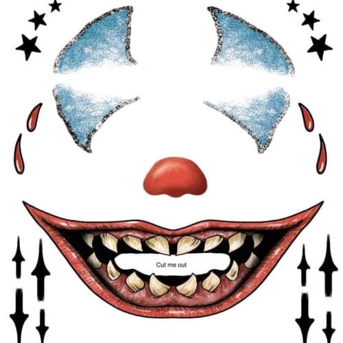 Face Clown TemporaryTattoo