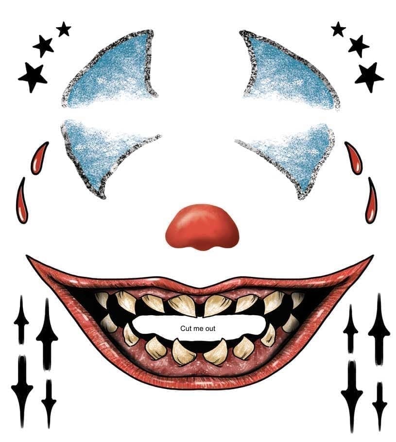 Face Clown TemporaryTattoo