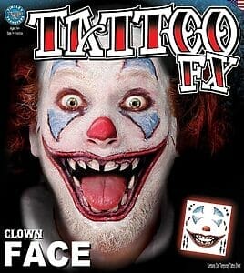 Face Clown TemporaryTattoo