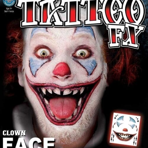 Face Clown TemporaryTattoo