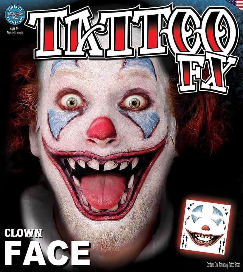 Face Clown TemporaryTattoo