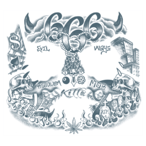 Face Hoodlum TemporaryTattoo