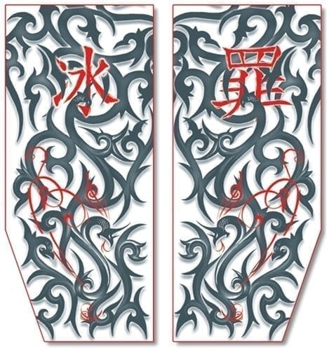 Tribal TinsleyTransfersTransparentTattooSleeves Pair