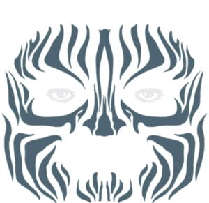 Face TribalZebra TemporaryTattoo