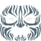 Face TribalZebra TemporaryTattoo