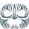 Face - Tribal Zebra - Temporary Tattoo Face TribalZebra TemporaryTattoo